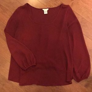 Burgundy blouse